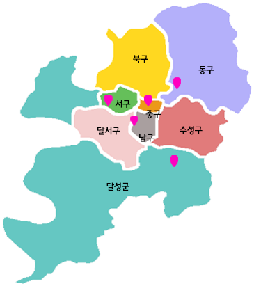 대구광역시 지도